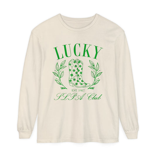 Lucky SLPA Club Long Sleeve Comfort Colors T-Shirt