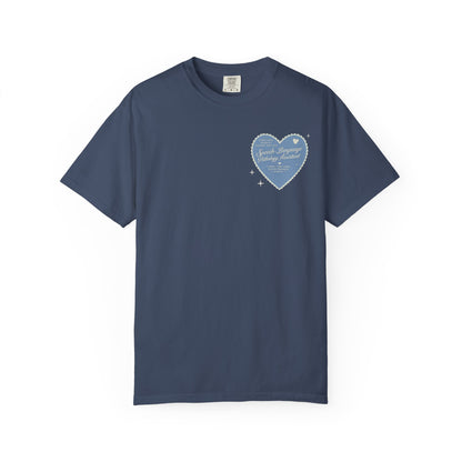 SLPA Heart Patch Comfort Colors T-Shirt | Front and Back Print