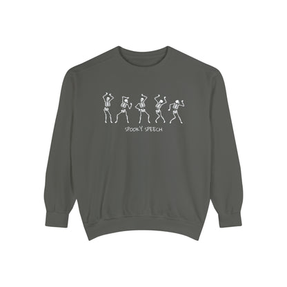 Spooky Speech Skeletons Comfort Colors Sweatshirt