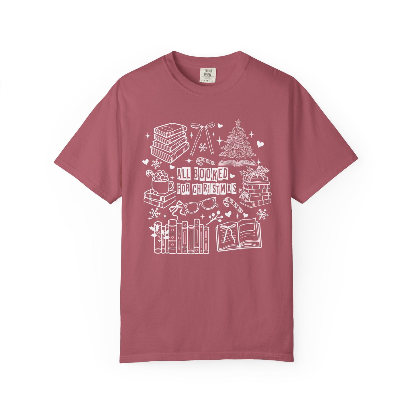All Booked for Christmas Comfort Colors T-Shirt