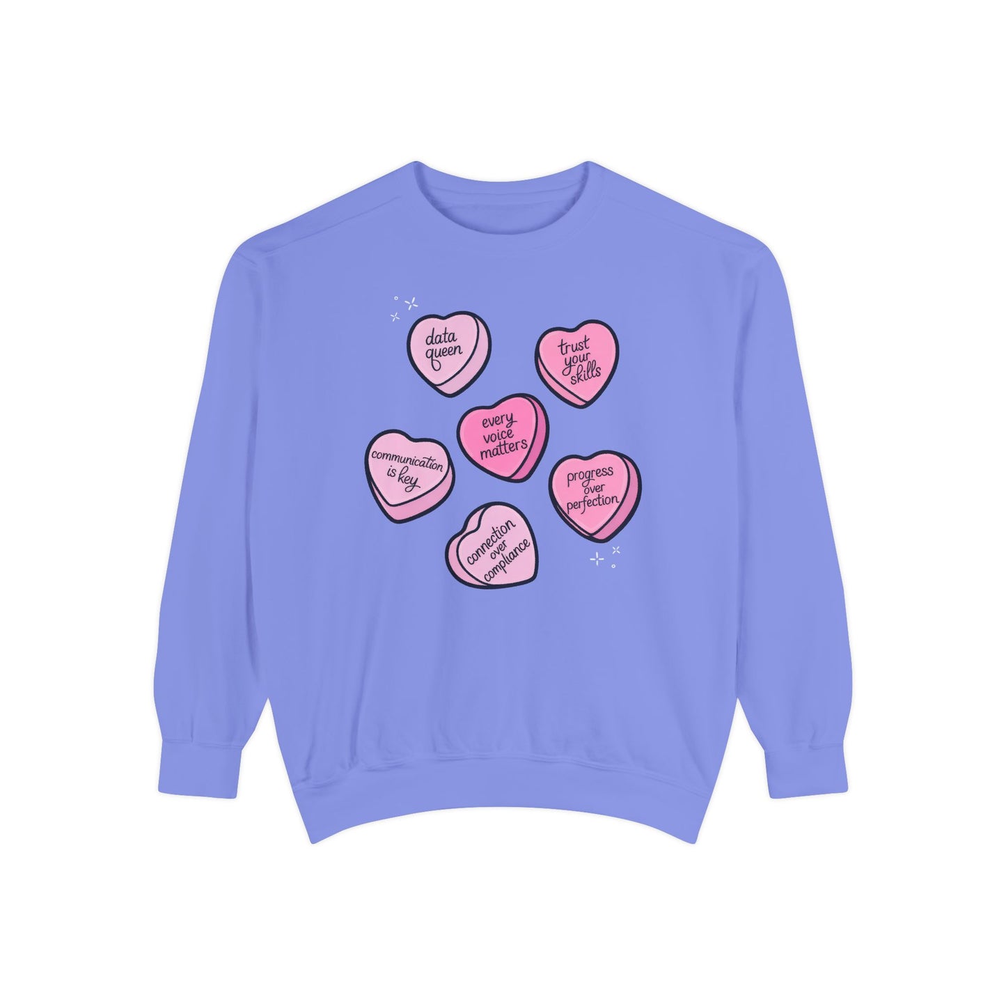 Candy Hearts Comfort Colors Sweatshirt