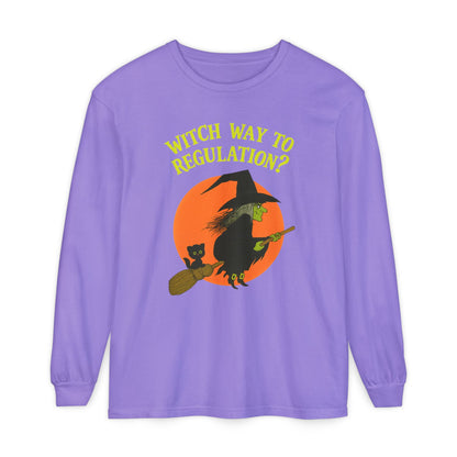 Witch Way to Regulation Long Sleeve Comfort Colors T-Shirt