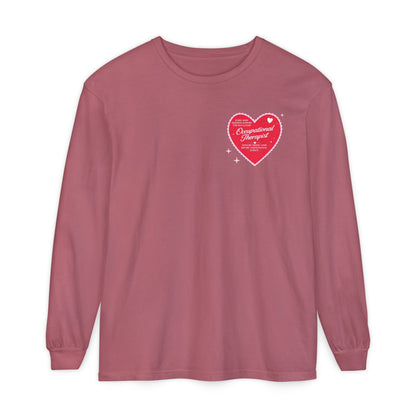 OT Heart Patch Long Sleeve T-Shirt | Front and Back Print