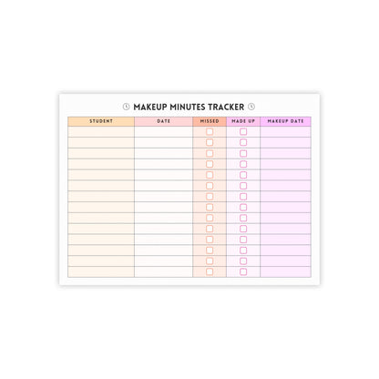 Makeup Minutes Tracker Post-it® Note Pad | Pink & Coral