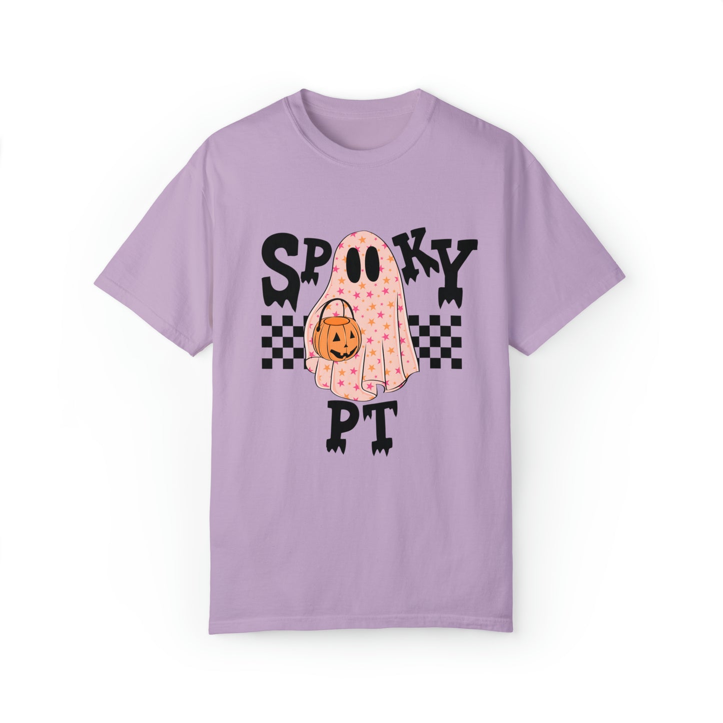 Spooky PT Checkerboard Comfort Colors T-Shirt
