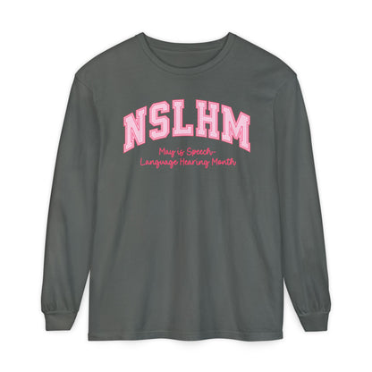 NSLHM Varsity Long Sleeve Comfort Colors T-Shirt