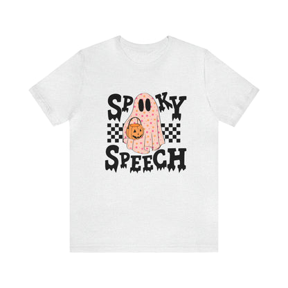 Spooky Speech Checkerboard Jersey T-Shirt