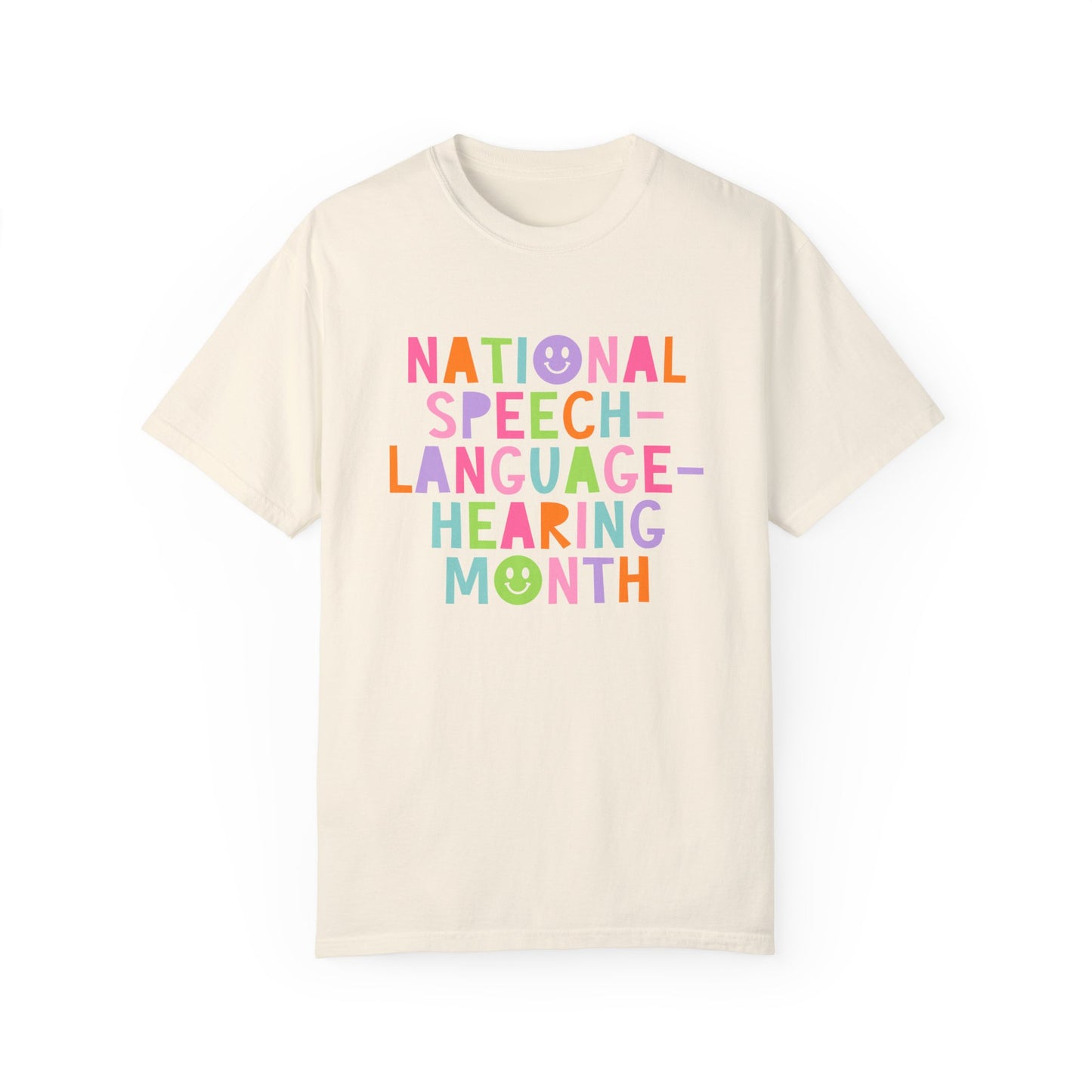 Colorful National Speech-Language-Hearing Month Comfort Colors T-Shirt