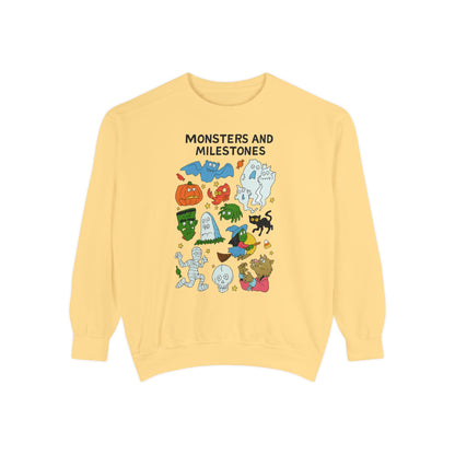 Monsters and Milestones Comfort Colors Sweatshirt