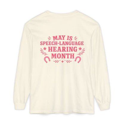 Western NSLHM Long Sleeve Comfort Colors T-Shirt | Front and Back Print