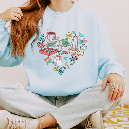 Autism Heart Comfort Colors Sweatshirt