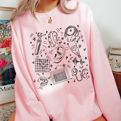 Speech & Hearing Doodles Crewneck Sweatshirt