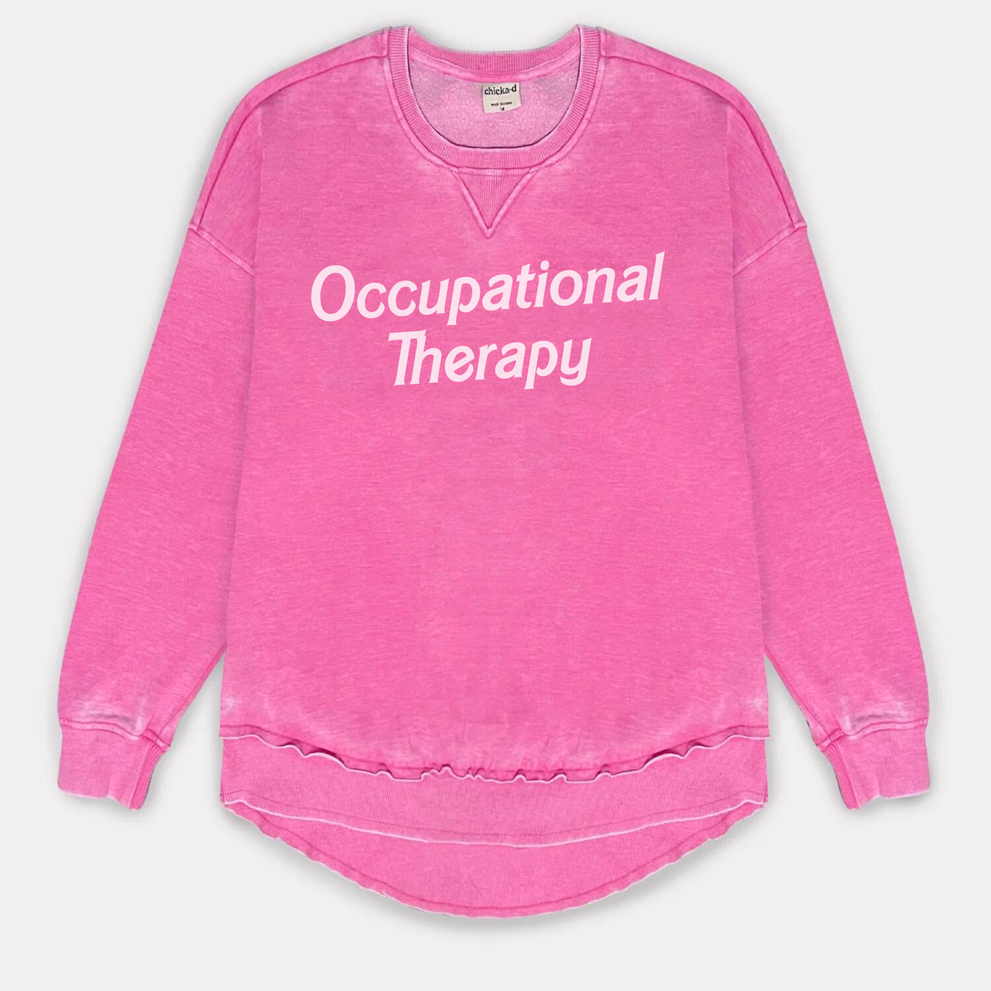 Pink Occupational Therapy Hi-Lo Crew