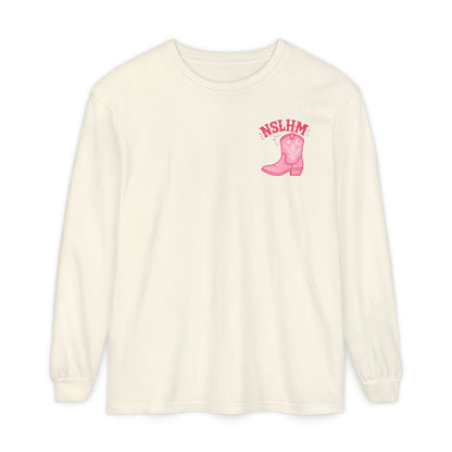 Western NSLHM Long Sleeve Comfort Colors T-Shirt | Front and Back Print