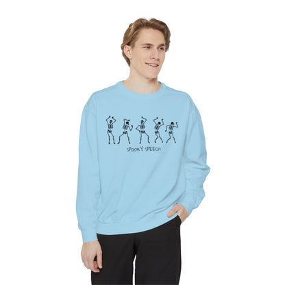 Spooky Speech Skeletons Comfort Colors Sweatshirt
