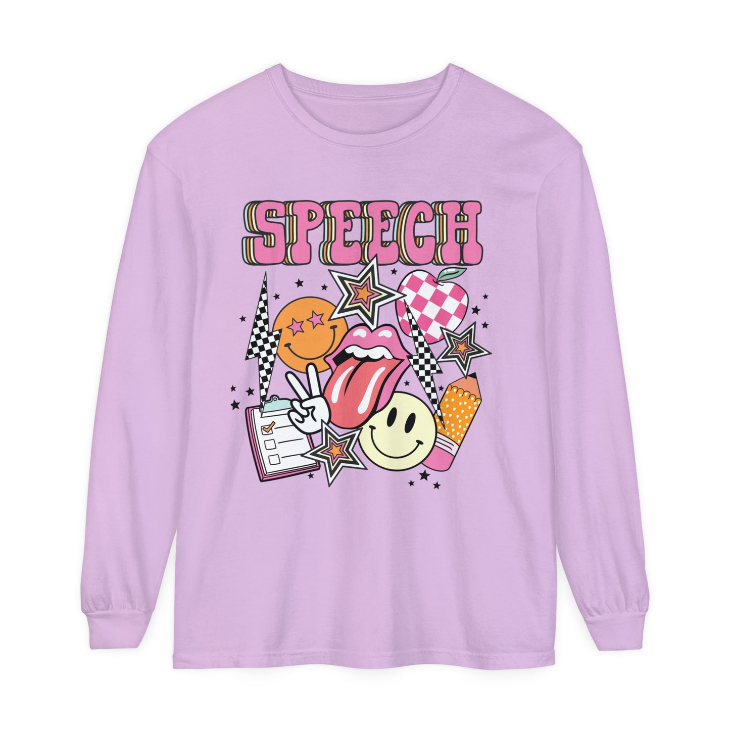 Retro Speech Long Sleeve Comfort Colors T-shirt