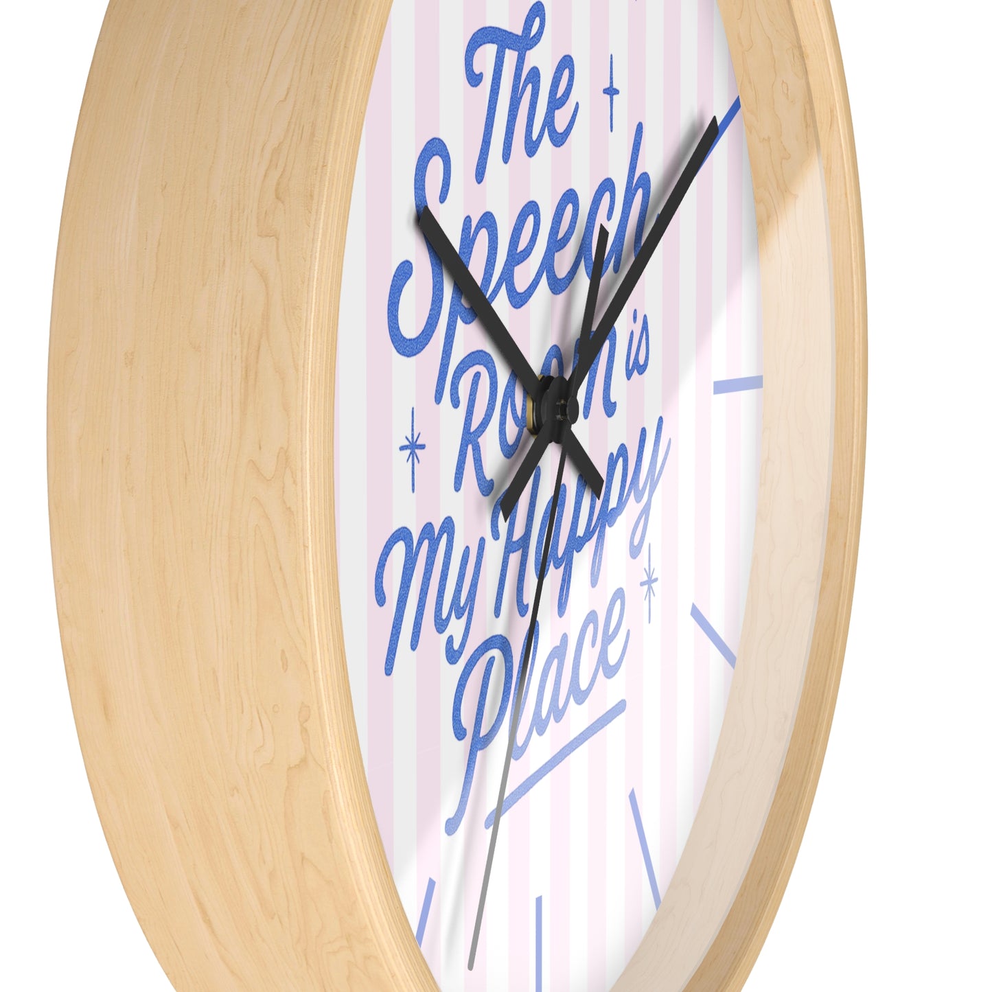 The Speech Room Is My Happy Place Wall Clock