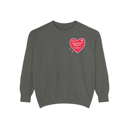 OT Heart Patch Comfort Colors Sweatshirt | Front and Back Print
