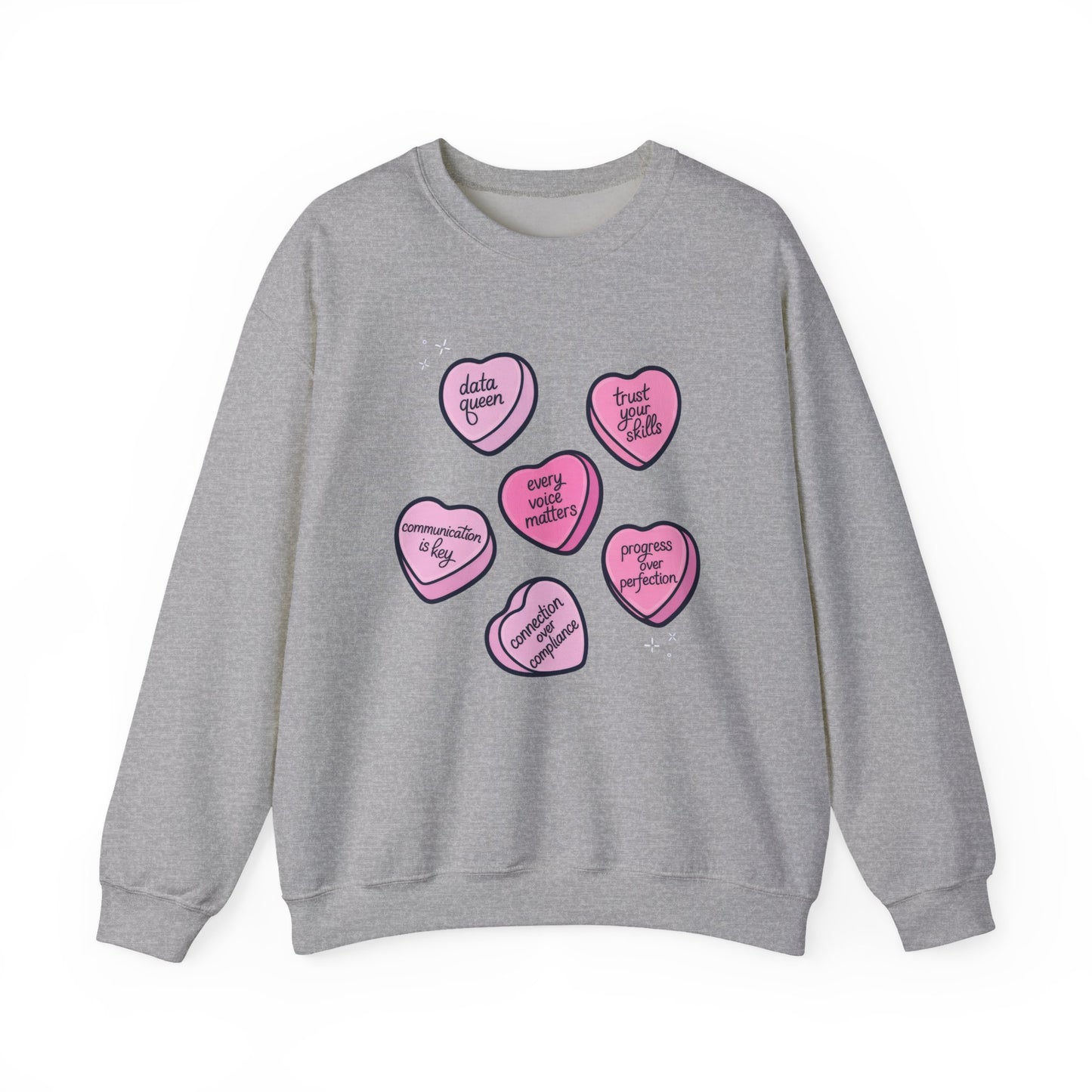 Candy Hearts Crewneck Sweatshirt