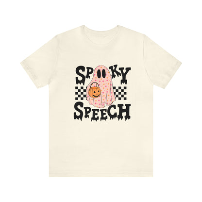 Spooky Speech Checkerboard Jersey T-Shirt