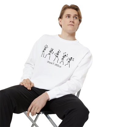 Spooky Speech Skeletons Comfort Colors Sweatshirt