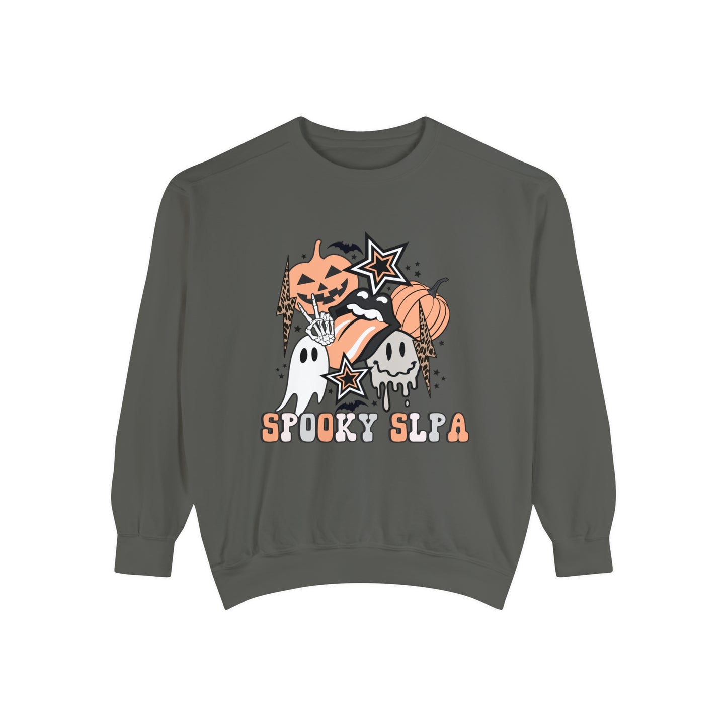 Spooky SLPA Retro Halloween Comfort Colors Sweatshirt