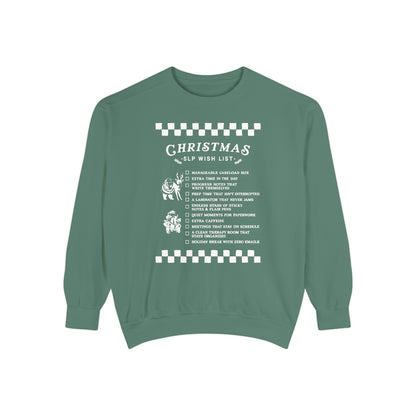 Christmas SLP Wish List Comfort Colors Sweatshirt