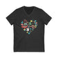 Autism Heart Jersey V-Neck T-Shirt