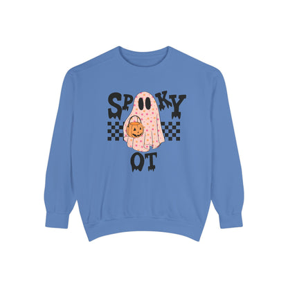 Spooky OT Checkerboard Comfort Colors Sweatshirt