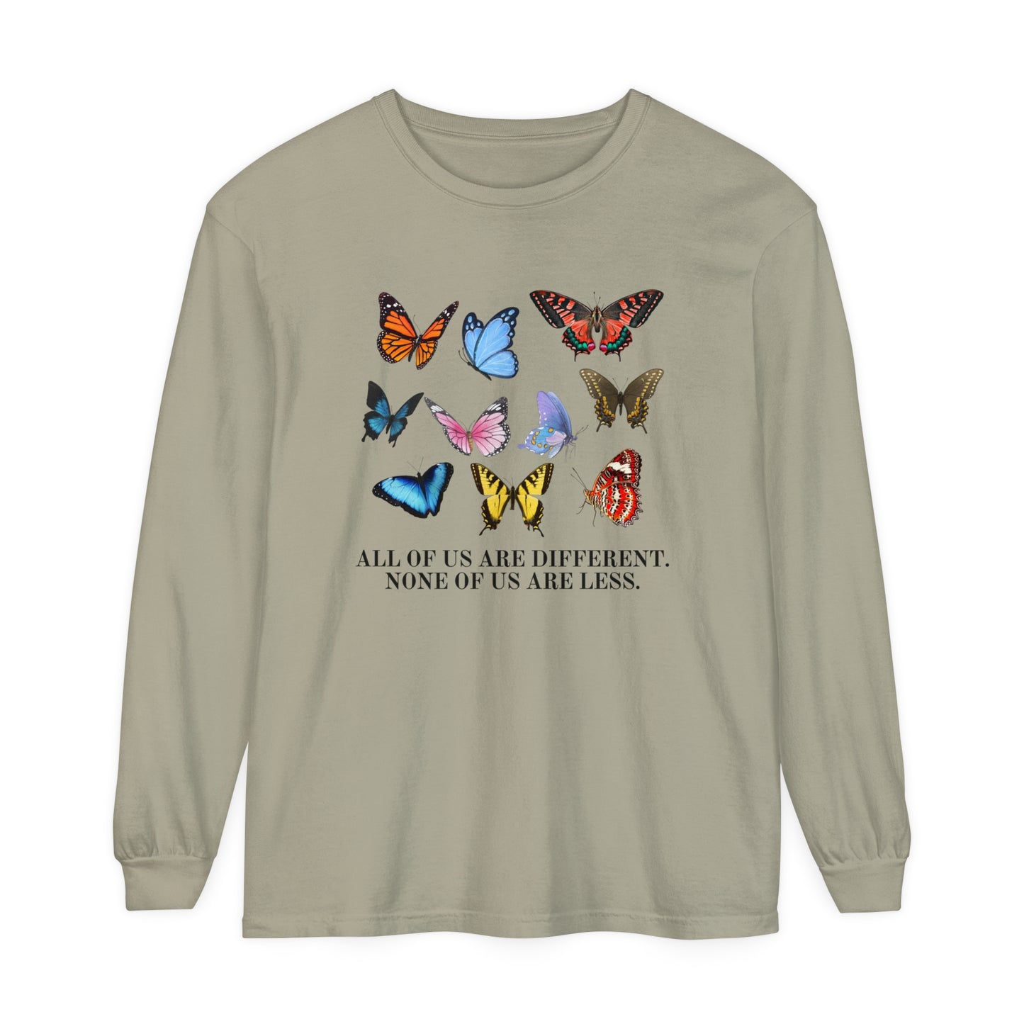 All of Us Are Different Long Sleeve Comfort Colors T-Shirt