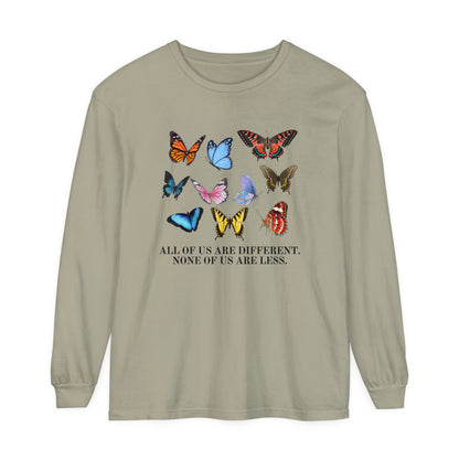 All of Us Are Different Long Sleeve Comfort Colors T-Shirt