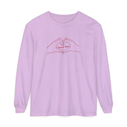 Speech Path Heart Hands Long Sleeve Comfort Colors T-Shirt