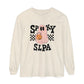 Spooky SLPA Checkerboard Long Sleeve Comfort Colors T-Shirt