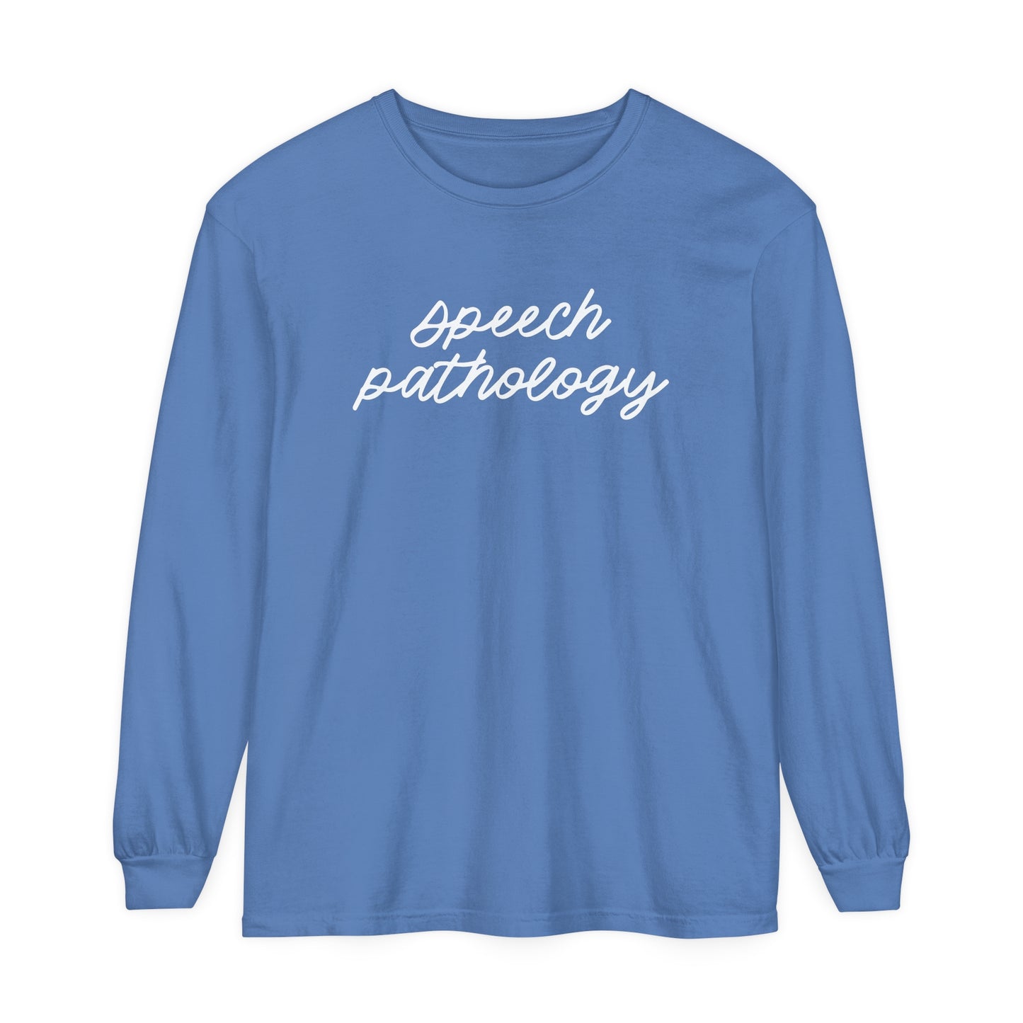 Speech Pathology Script Long Sleeve Comfort Colors T-shirt