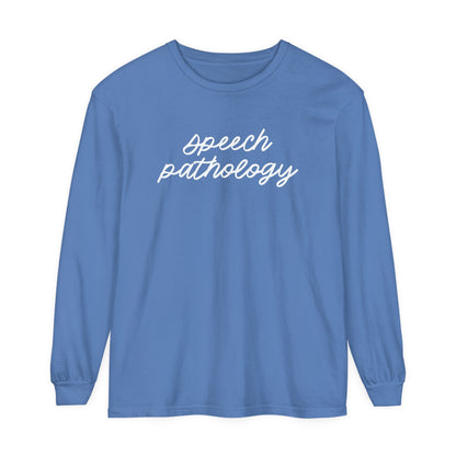 Speech Pathology Script Long Sleeve Comfort Colors T-shirt