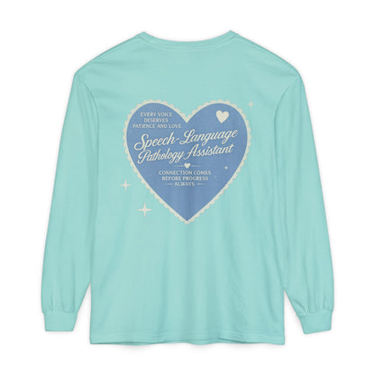 SLPA Heart Patch Long Sleeve T-Shirt | Front and Back Print
