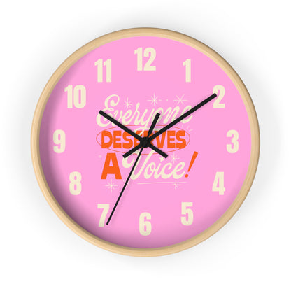Everyone Deserves a Voice Wall Clock