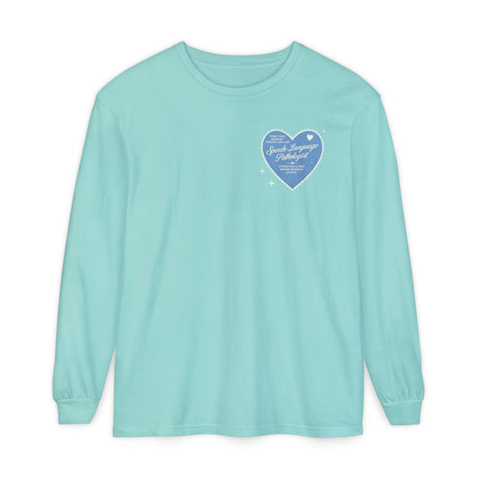 SLP Heart Patch Long Sleeve T-Shirt | Front and Back Print