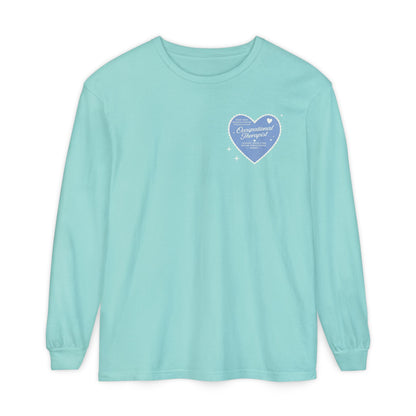 OT Heart Patch Long Sleeve T-Shirt | Front and Back Print