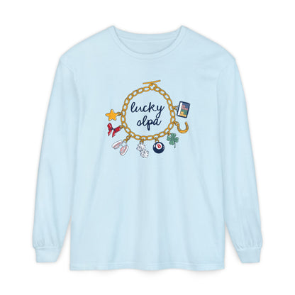 Lucky SLPA Charm Bracelet Long Sleeve Comfort Colors T-Shirt