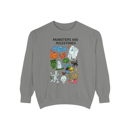 Monsters and Milestones Comfort Colors Sweatshirt