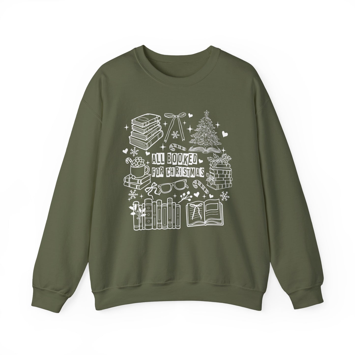 All Booked for Christmas Crewneck Sweatshirt