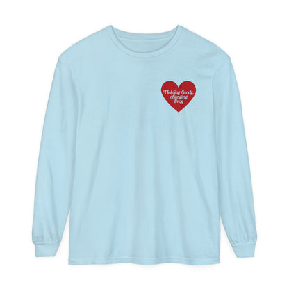Helping Hands OT Long Sleeve Comfort Colors T-Shirt | Front and Back Print