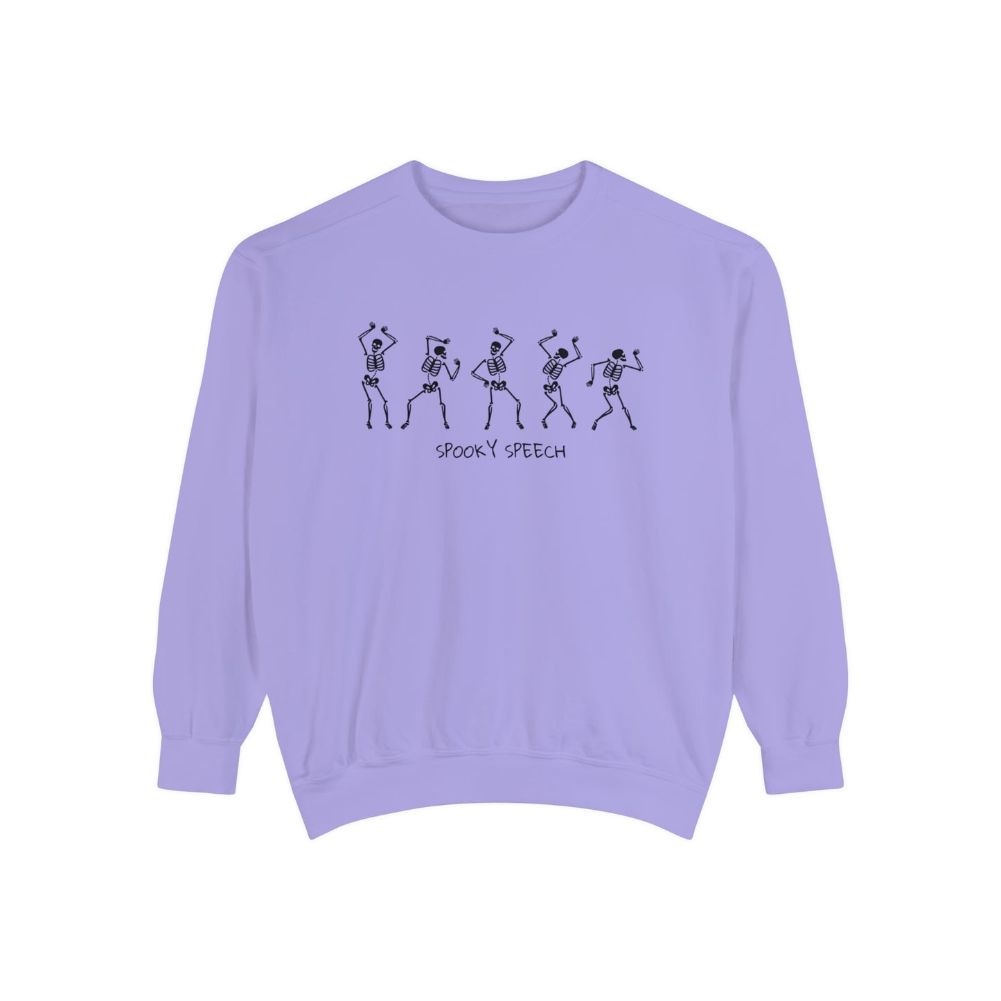 Spooky Speech Skeletons Comfort Colors Sweatshirt