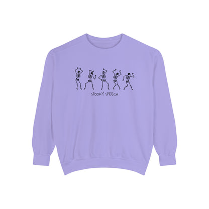 Spooky Speech Skeletons Comfort Colors Sweatshirt