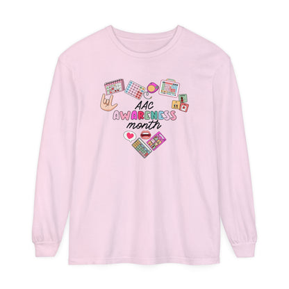 AAC Awareness Month Long Sleeve Comfort Colors T-Shirt