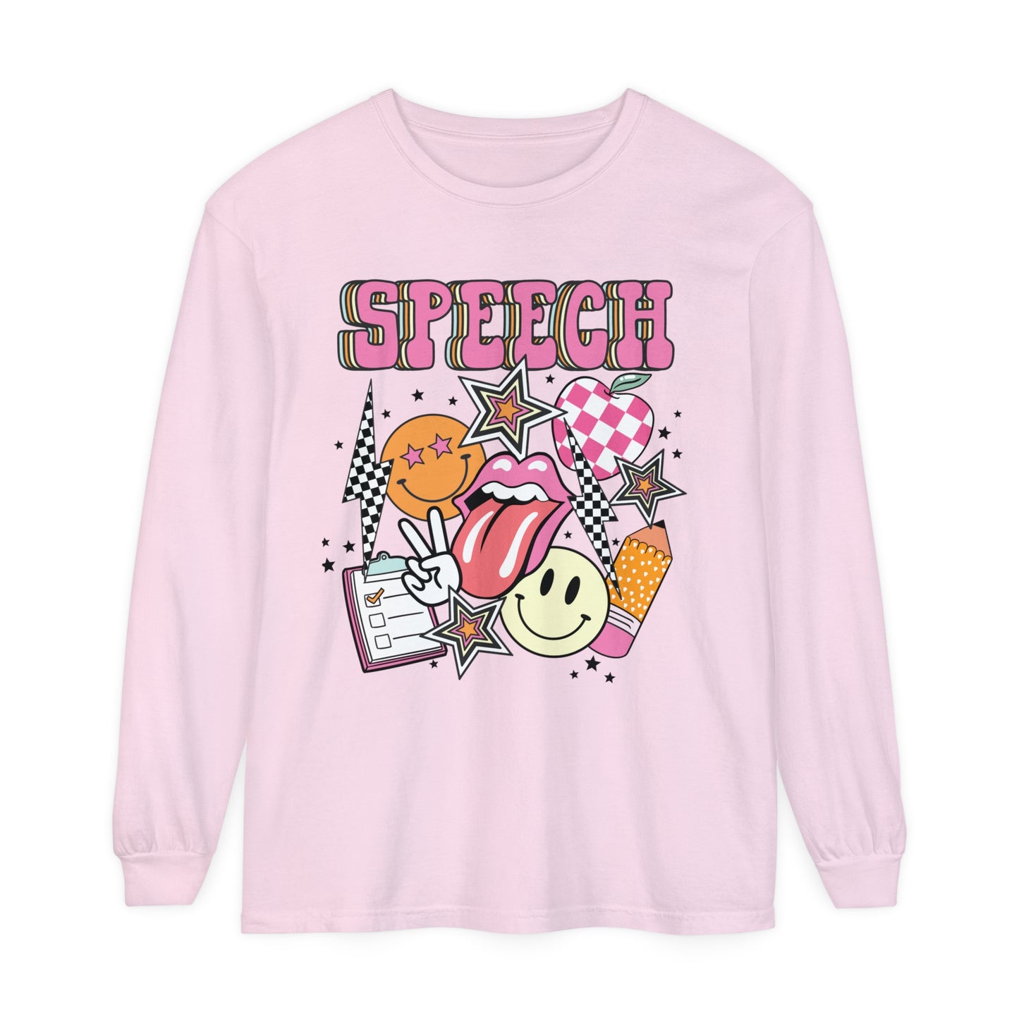 Retro Speech Long Sleeve Comfort Colors T-shirt