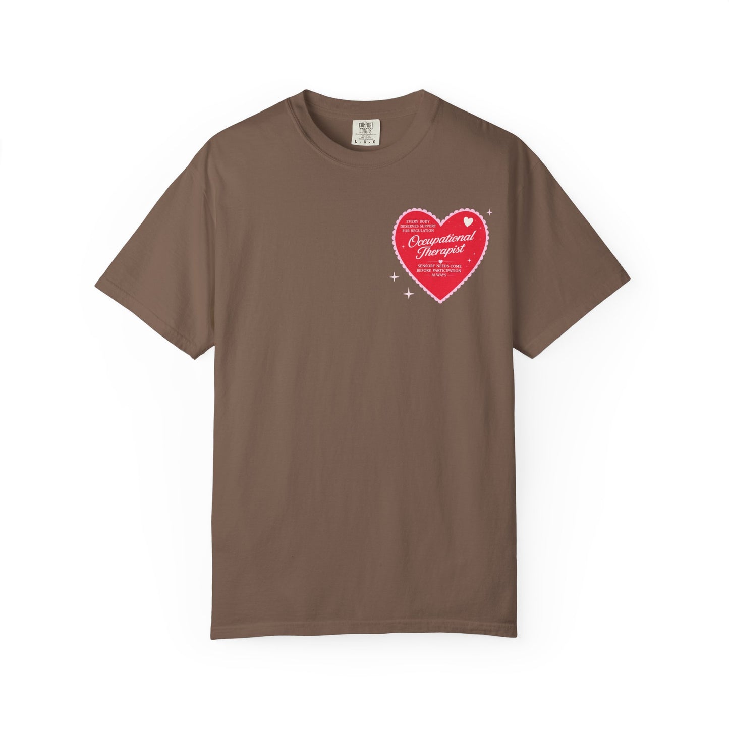 OT Heart Patch Comfort Colors T-Shirt | Front and Back Print