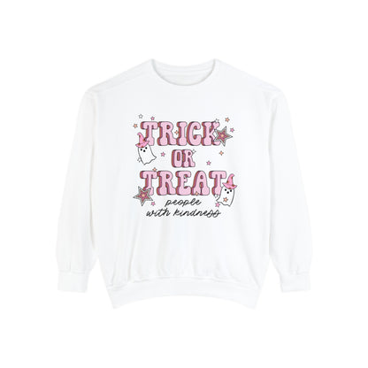 Trick or Treat People With Kindness Comfort Colors Sweatshirt