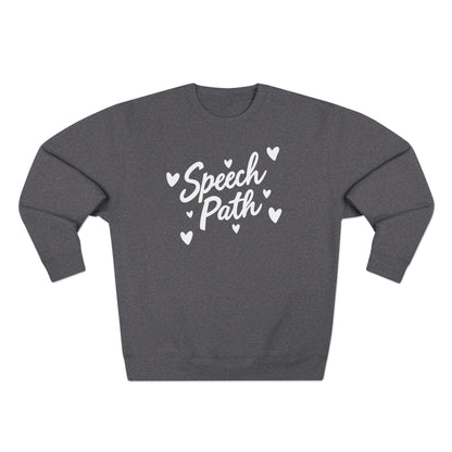 Speech Path Hearts Premium Crewneck Sweatshirt